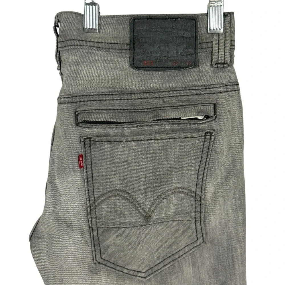 Levi's 511 Jeans Men 32x32 Gray Zipper Back Pocket Utility Skinny Fit Streetwear